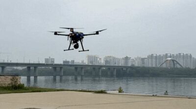 空はドローン、地上は“ロボット警察”…ソウル汝矣島で「立体スマート」パトロール