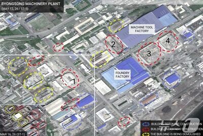 北朝鮮・龍城機械工場で大規模工事…固体燃料エンジン設備追加か