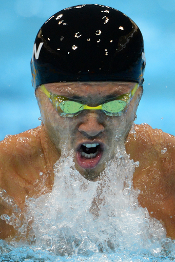 北島、予選2位で準決勝進出 男子100メートル平泳ぎ