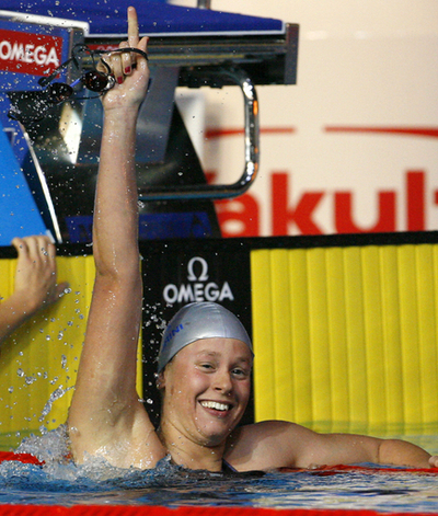 ＜第12回世界水泳選手権＞競泳、ペレグリニ 女子200メートル自由形準決勝で世界新記録をマーク - オーストラリア