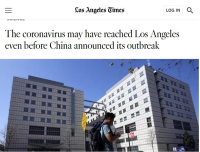 新型コロナウイルス感染症例、去年クリスマス前後にすでに米で発生か