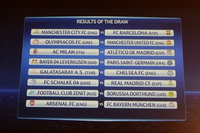 バルセロナはシティと激突、欧州CL決勝T1回戦の組み合わせが決まる