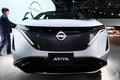 日産自動車が発表した新型電気自動車（EV）「アリア」。横浜市のニッサンパビリオンで（2020年7月14日撮影）。(c)Kazuhiro NOGI / AFP