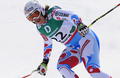 アルペンスキー世界選手権2013（2013 FIS Alpine World Ski Championships）女子滑降。滑り終え喜びを表すフランスのマリオン・ローラン（Marion Rolland、2013年2月10日撮影）。(c)AFP/ALEXANDER KLEIN