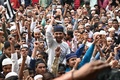 インド首都ニューデリーで、市民権改正法案（CAB）に対する抗議デモに参加するイスラム教徒ら（2019年12月13日撮影）。(c)Money SHARMA / AFP