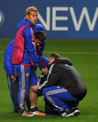 シティ戦控えCSKA調整、本田は治療受ける場面も 欧州CL