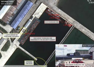 北朝鮮、新型潜水艦整備完了か…SLBM発射準備の可能性