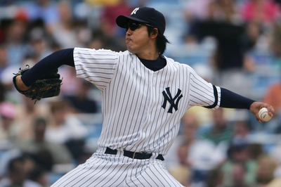 井川 5回を投げ7安打5失点も勝敗付かず