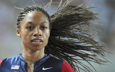 フェリックス 女子200メートルの2次予選を突破