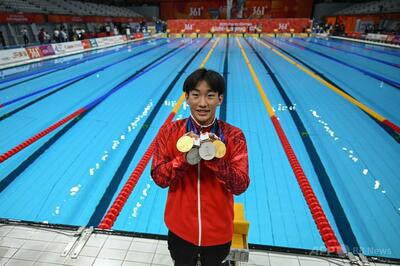 大橋信は平泳ぎ3冠ならず、200mでは驚異の世界新 アジア大会