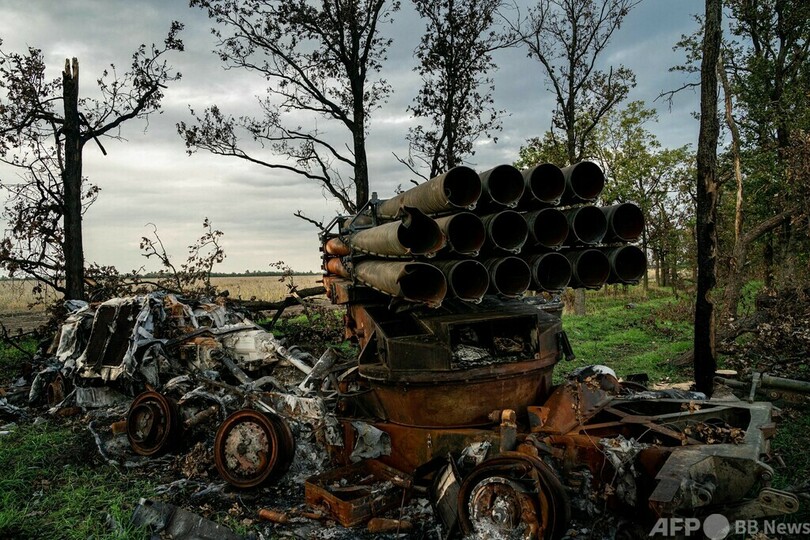 退却するロシアの兵器鹵獲 ウクライナ軍、反攻に投入