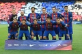 16-17スペイン1部リーグ第14節、FCバルセロナ対レアル・マドリード。試合前の写真撮影に臨むFCバルセロナの選手（2016年12月3日撮影）。(c)AFP/LLUIS GENE