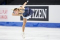 21-22フィギュアスケートグランプリ（GP）シリーズ第2戦、スケート・カナダ、女子シングル・フリースケーティング（FS）。演技に臨むアリョーナ・コストルナヤ（2021年10月30日撮影）。(c)Geoff Robins / AFP