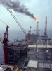 ナイジェリアの沖合120キロメートルにあるボンガ（Bonga）油田（2008年2月5日撮影）。(c)AFP/JACQUES LHUILLERY