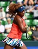女子テニス、東レ・パンパシフィック・オープン、シングルス決勝。リターンを打つ大坂なおみ（2016年9月25日撮影）。(c)AFP/TORU YAMANAKA