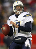 パスを出すチャージャーズのQBフィリップ・リバース（%%Philip Rivers%%）。(c)AFP/Getty Images/Al Bello