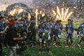 サッカーCONCACAFチャンピオンズカップ決勝、CFパチューカ対コロンバス・クルー。優勝を喜ぶCFパチューカの選手（2024年6月1日撮影）。(c)Victor Cruz/ AFP