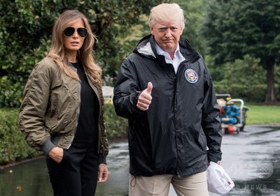 トランプ夫人、被災地訪問ファッションが波紋