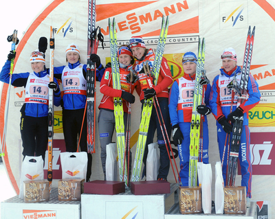 ノルウェーⅠ 第13戦女子4x1.4キロメートル・チームスプリントで優勝