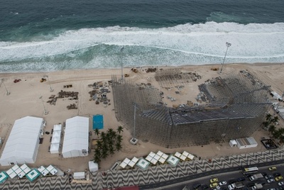 開幕まで約50日…リオ五輪ビーチバレー会場の現状