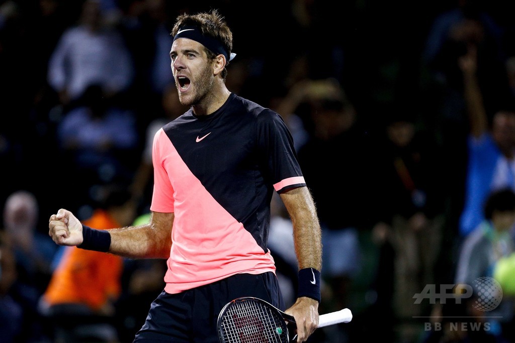 デルポトロが15連勝、ラオニッチとの死闘制し4強 マイアミOP デルポトロが15連勝、ラオニッチとの死闘制し4強 マイアミOP