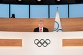 スイス・ローザンヌの国際オリンピック委員会（IOC）本部で行われたオンライン総会で会長に再選されたトーマス・バッハ氏。IOC提供（2021年3月10日撮影）。(c)AFP PHOTO / IOC / GREG MARTIN