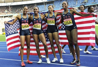 米国 女子4×400メートルリレーで優勝、世界陸上ベルリン大会