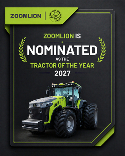 Zoomlionのハイブリッドトラクター「DV3504」、トラクター・オブ・ザ・イヤー2027（TOTY 2027）の2部門で最終候補入り、中国製高馬力農業機械分野で画期的成果