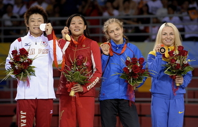 伊調千春 レスリング・女子フリースタイル48キロ級で銀メダル