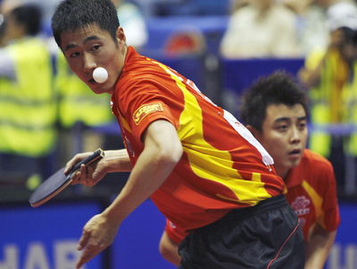 王皓／王励勤組 男子ダブルス決勝進出を決める