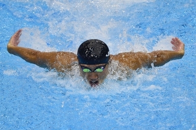 松田が決勝進出、金田は敗退 男子200メートルバタフライ