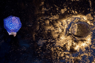 夏真のリオデジャネイロ、嵐で道路に穴