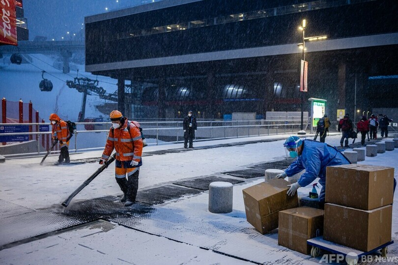 アルペン女子滑降、大雪で練習中止 北京冬季五輪