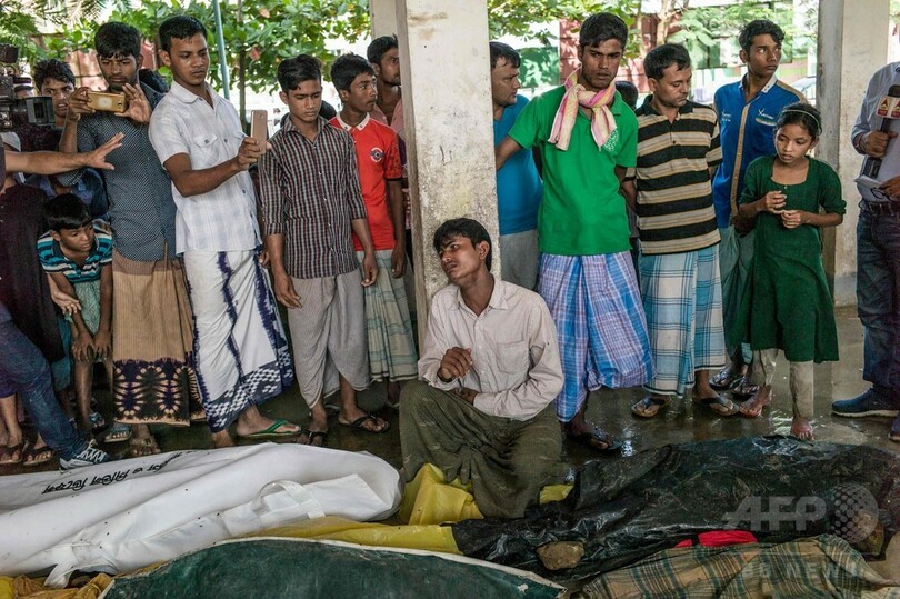 バングラ沖でロヒンギャ乗ったボート転覆、死者60人超か IOM