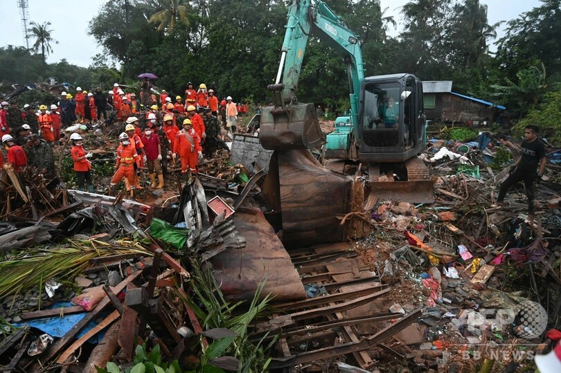 ミャンマー土砂災害、死者51人に 捜索救助活動続く