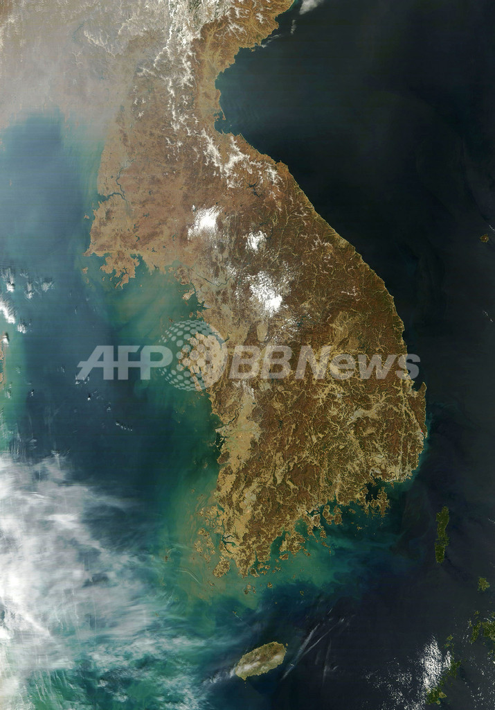 宇宙から見た朝鮮半島、NASAが衛星画像を公開