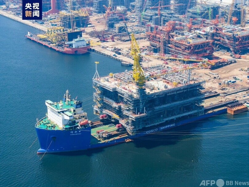 中国が建造した最大の国際海上石油プラットフォームが完成