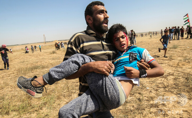 イスラエル建国に伴う「大災厄」の日、パレスチナ人が各地で抗議デモ