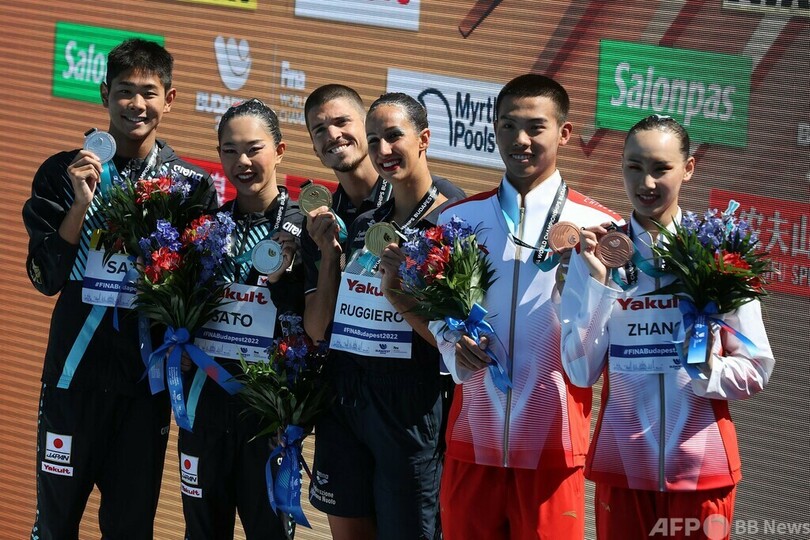 佐藤組が2個目の銀 世界水泳AS、混合デュエット