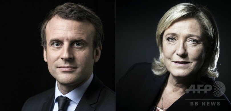 仏大統領選、決選投票はマクロン氏圧勝の見通し 最新調査