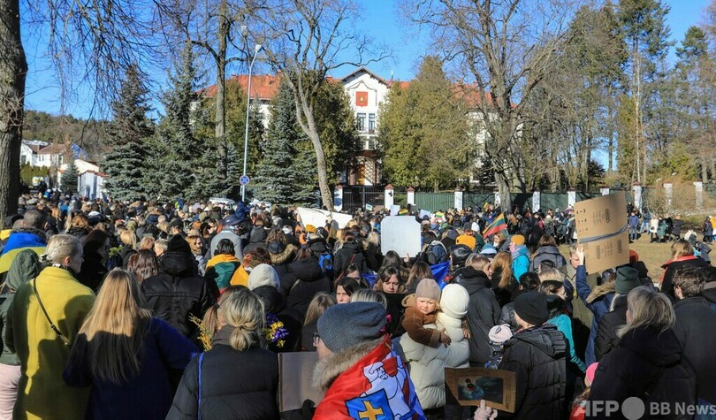 ロシア大使館への道を「ウクライナ英雄通り」に リトアニア首都