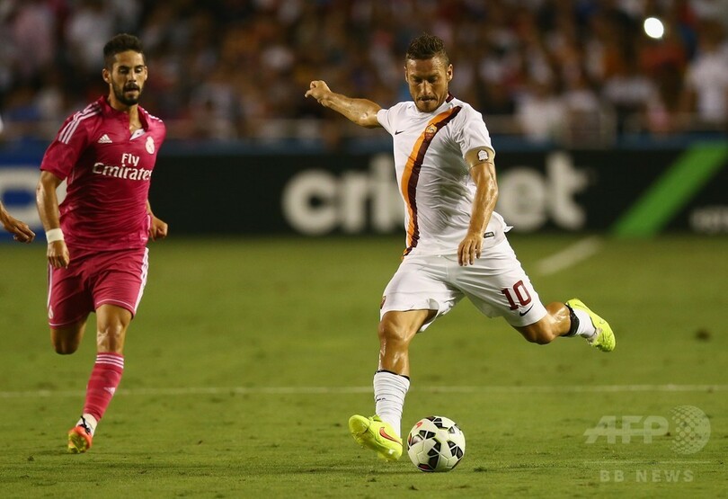 ASローマ、トッティの得点でレアル・マドリード下す