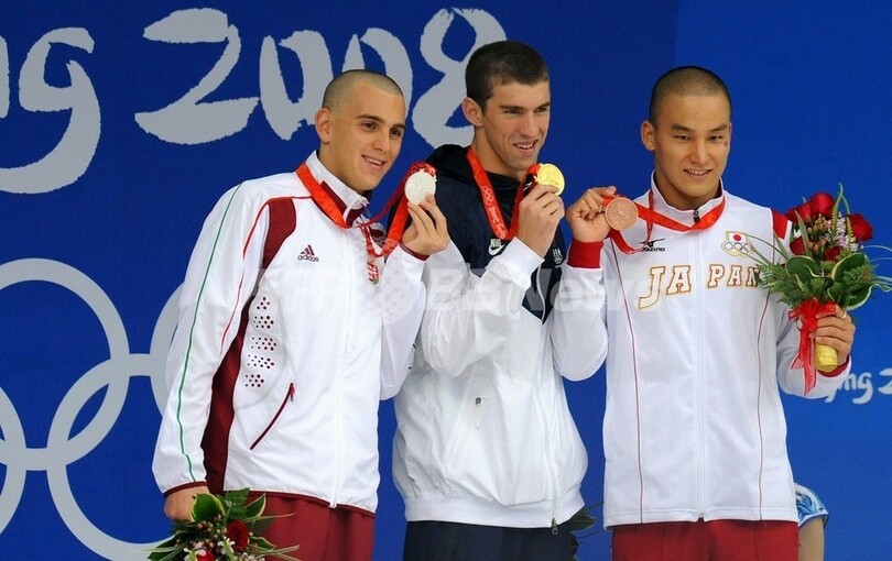 フェルプス 男子200メートルバタフライを制し史上最多10個目の金メダル