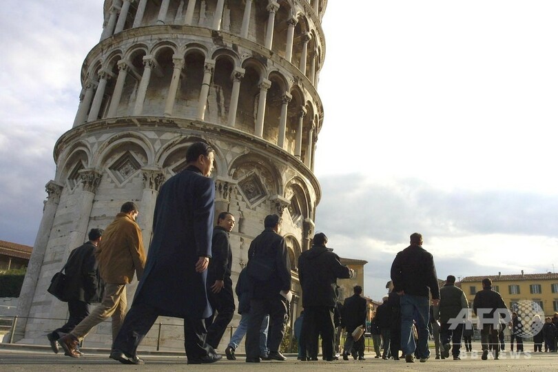 ピサの斜塔、少しだけ真っすぐに 傾き4センチ改善