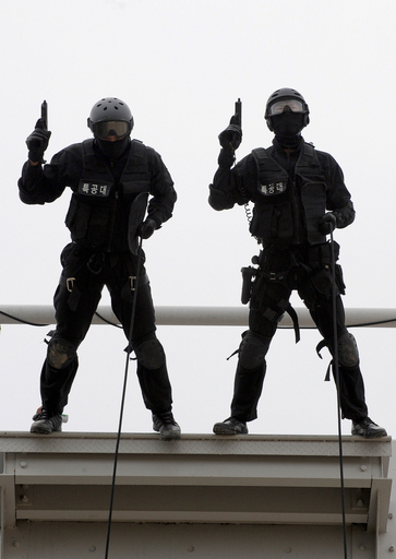 韓国海洋警察庁、特殊部隊の対テロ訓練を公開 写真8枚 国際ニュース