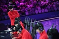 第19回アジア競技大会、eスポーツ『アリーナ・オブ・ヴァラー』決勝。試合に臨む中国の選手（2023年9月26日撮影）。(c)Philip FONG/ AFP
