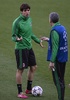欧州チャンピオンズリーグ（UEFA Champions League 2013-14）決勝トーナメント1回戦第2戦を控え、ビセンテ・カルデロン・スタジアム（Vicente Calderon Stadium）で行われた練習に臨むACミラン（AC Milan）のカカ（Kaka、2014年3月10日撮影）。(c)AFP/ PIERRE-PHILIPPE MARCOU