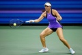 全米オープンテニス、女子シングルス決勝。リターンを打つジェシカ・ペグラ（2024年9月7日撮影）。(c)Kena Betancur/AFP