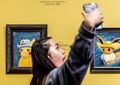オランダ・アムステルダムのファン・ゴッホ美術館に展示された、ビンセント・ファン・ゴッホの作品を元にしたポケモンの絵（2023年9月28日撮影）。(c)Remko de Waal / ANP / AFP