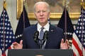 米ホワイトハウスで、米銀行システムについて演説したジョー・バイデン大統領（2023年3月13日撮影）。(c)SAUL LOEB / AFP